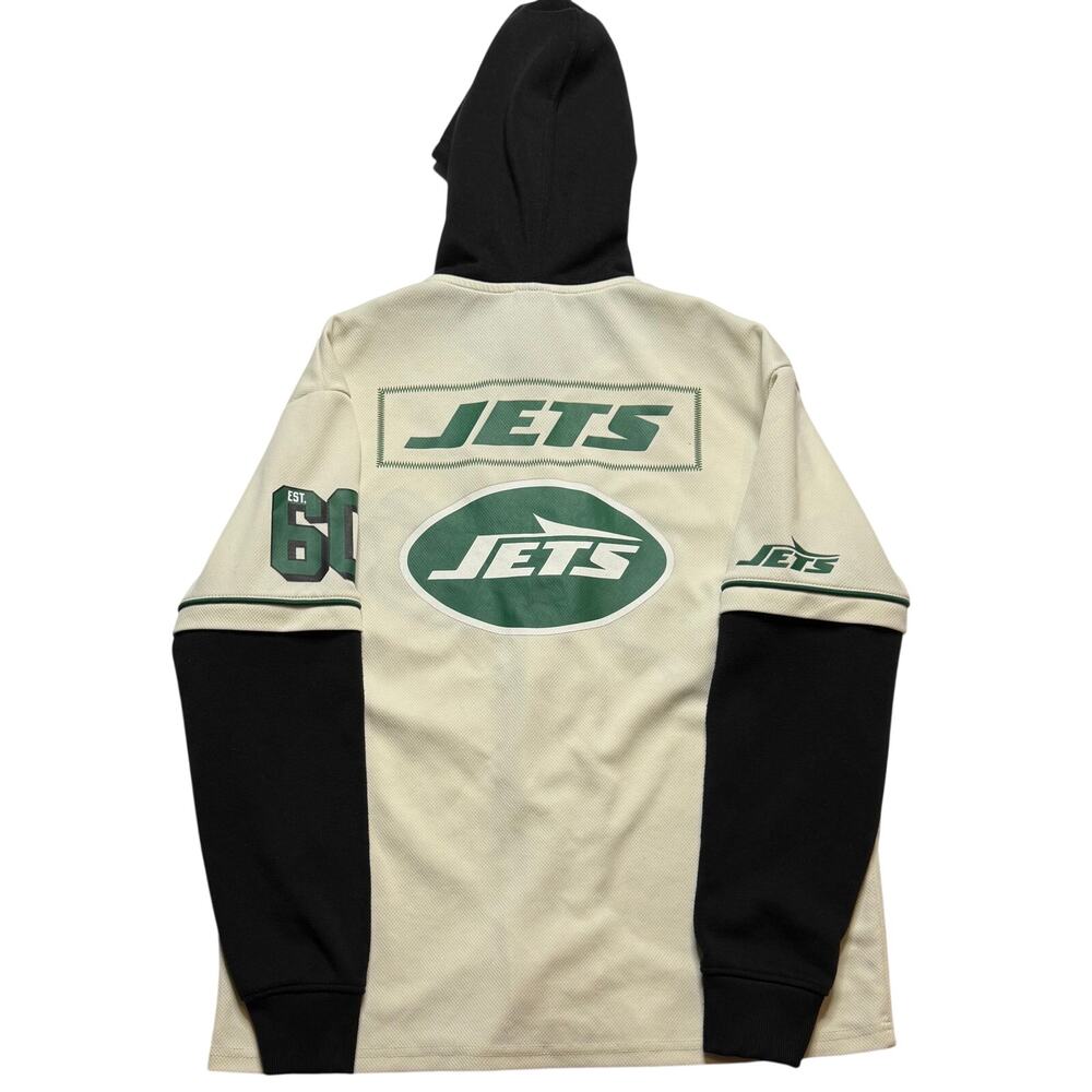 NFL New York Jets throwback baseball jersey hoodie Size Small - Picture 7 of 14